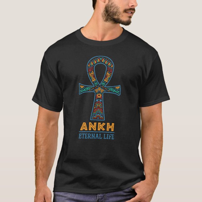 Ankh Cross African Tribal Symbol Black History T-Shirt (Vorderseite)