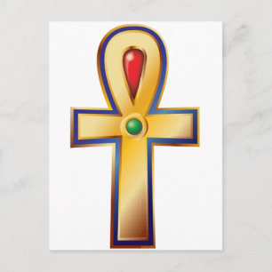 Ankh- das alte ägyptische Symbol des Lebens Postkarte