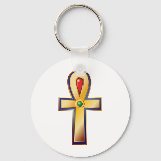 Ankh - Das alte ägyptische Symbol des Lebens Schlüsselanhänger (Vorderseite)