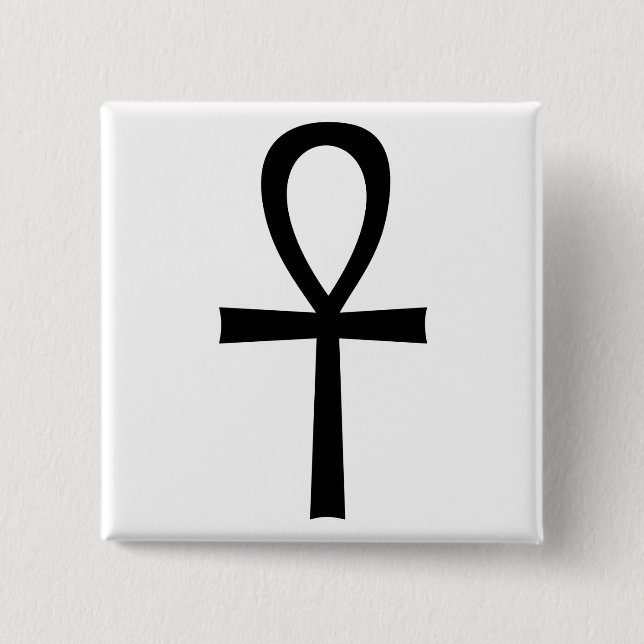 Ankh Egyptian Life Symbol Button (Vorderseite)