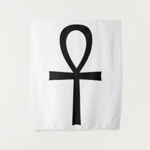 Ankh Egyptian Life Symbol Wandteppich