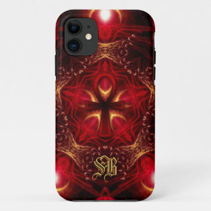 Ankh Energy Red+Gold Custom Monogram Case-Mate iPhone Hülle