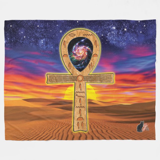 Ankh-Flanelldecke Fleecedecke (Vorderseite (Horizontal))