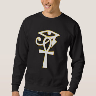 Ankh mit Auge Ra Horus Hieroglyphs ägyptisches Sym Sweatshirt