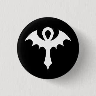 Ankh mit Bat Wings Button