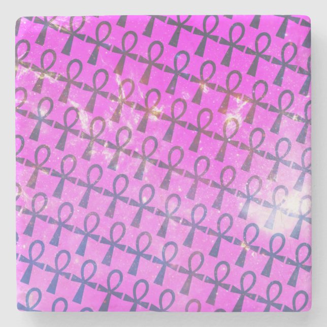 Ankh Pattern Steinuntersetzer (Vorderseite)