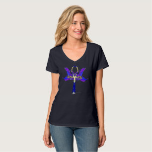 Ankh Phoenix Ladys V-Neck Nano T - Shirt