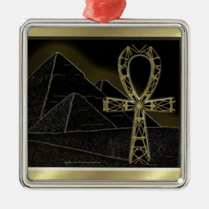 Ankh Pyramid Silbernes Ornament