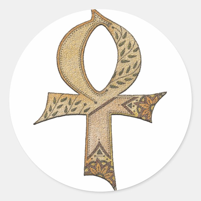 Ankh Runder Aufkleber (Vorderseite)