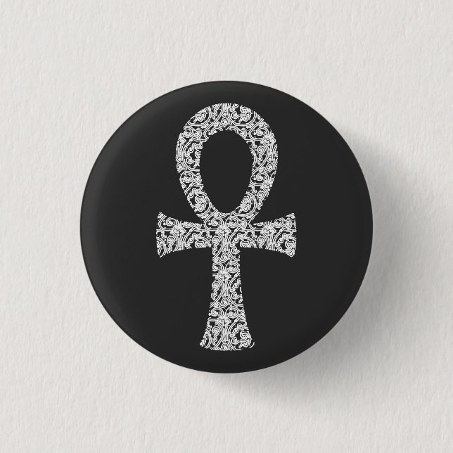 Ankh-Swirbelmuster Button (Vorderseite)
