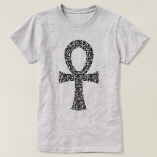Ankh Swirl Pattern T - Shirt
