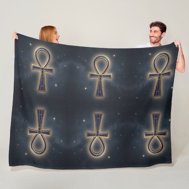 Ankh Symbol Bedeutung – Schlüssel des Lebens´7 Fleecedecke (Beispiel)