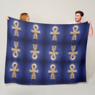 Ankh Symbol Bedeutung – Schlüssel des Lebens Fleecedecke