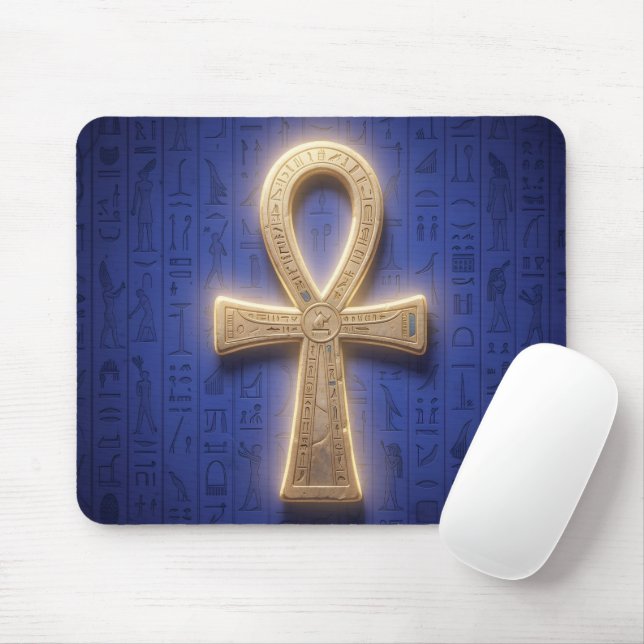 Ankh Symbol Bedeutung – Schlüssel des Lebens Mousepad (Mit Mouse)