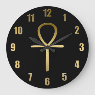 Ankh-Symbol Große Wanduhr