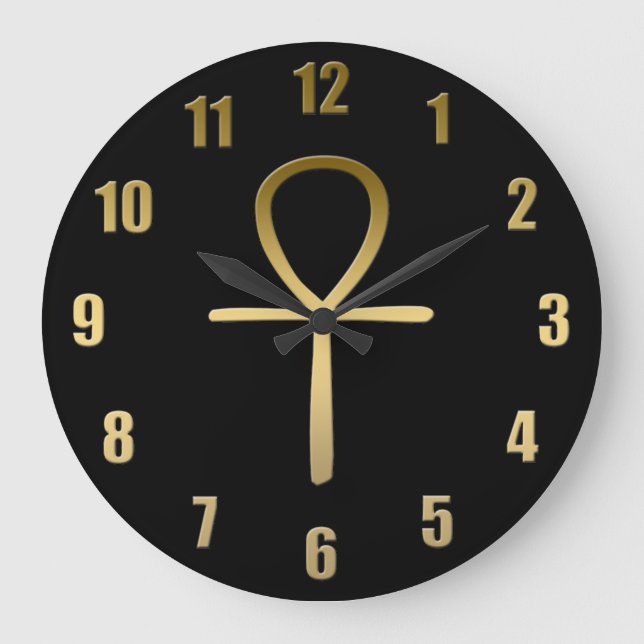 Ankh-Symbol Große Wanduhr (Vorderseite)