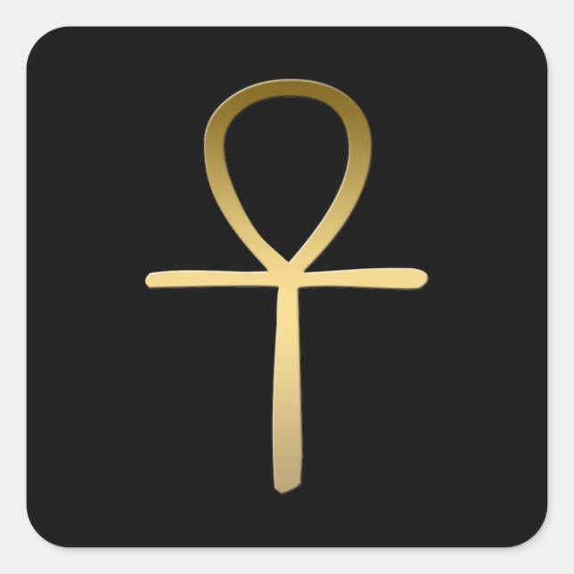 Ankh-Symbol Quadratischer Aufkleber (Vorderseite)