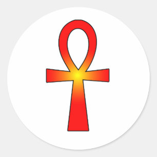 Ankh-Symbol: Runder Aufkleber