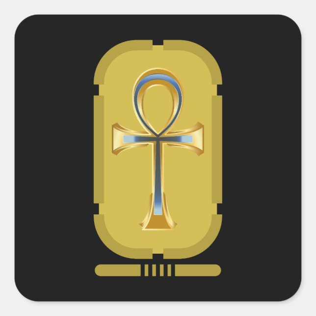 Ankh Symbol Square Sticker (Vorderseite)