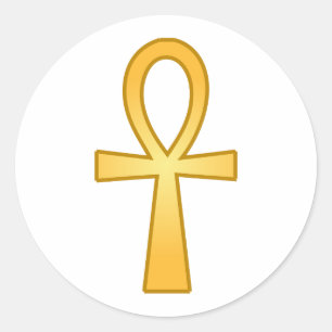 Ankh-Symbol: Vektor Art: Runder Aufkleber