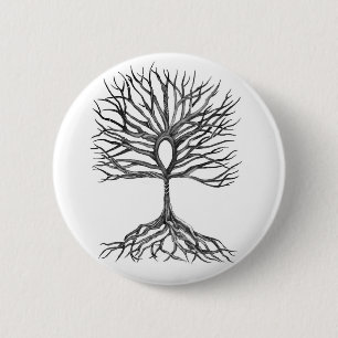 Ankh Tree of LIfe Design Button
