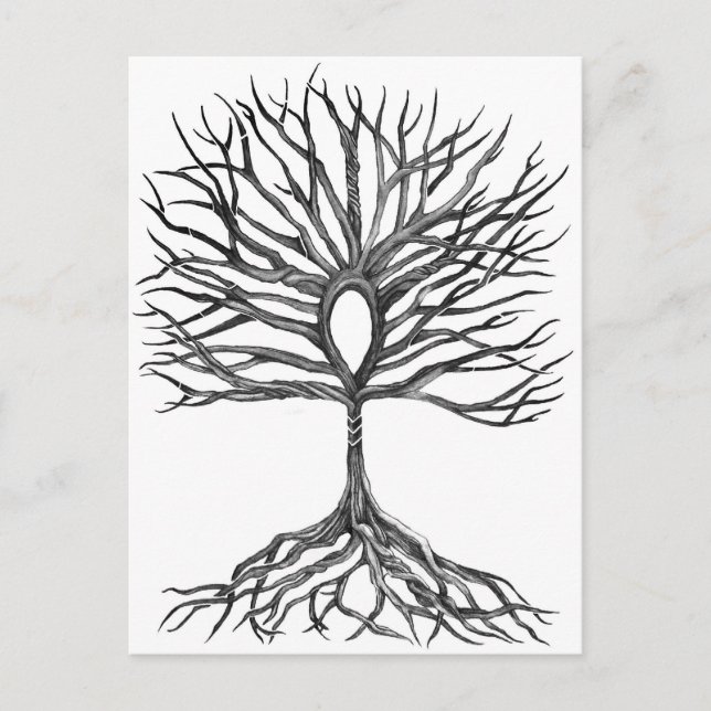 Ankh Tree of LIfe Design Postkarte (Vorderseite)