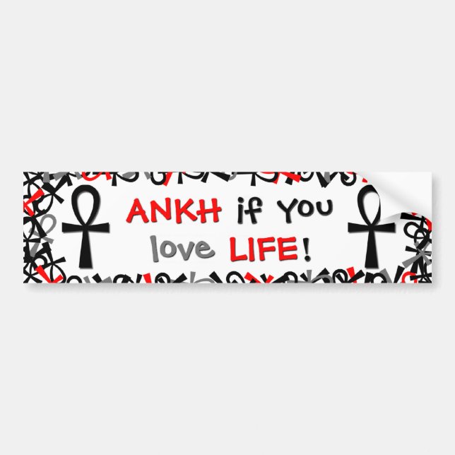 Ankh wenn Sie Liebe-Leben Autoaufkleber (Vorne)