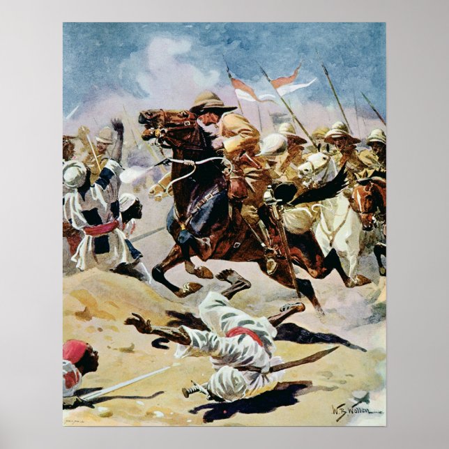 Anklage der 21. Lancers bei Omdurman Poster (Vorne)