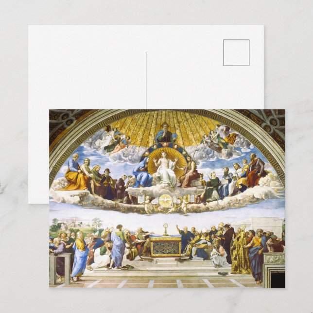 Anklage des Heiligen Sakraments durch Raphael Postkarte (Vorne/Hinten)