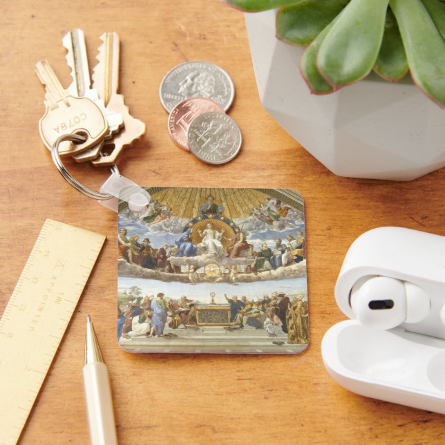 Anklage des Heiligen Sakraments, Raphael Sanzio Schlüsselanhänger (Schreibtisch)