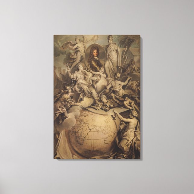 Anklage von Philippe II. Herzog von Orleans, 1718 Leinwanddruck (Vorderseite)