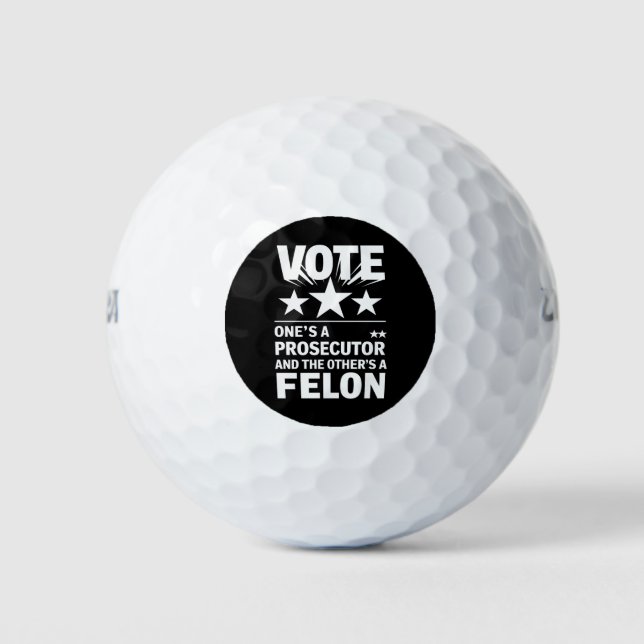 Ankläger gegen Felon Voter Funny Political Golfball (Vorderseite)