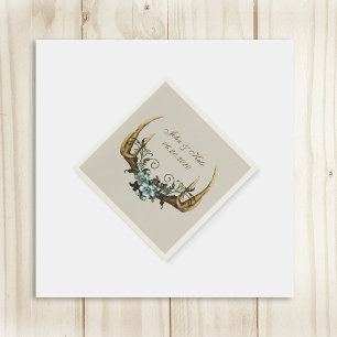 Ankläger und Rose, die Napkins hochzeitsehen Serviette