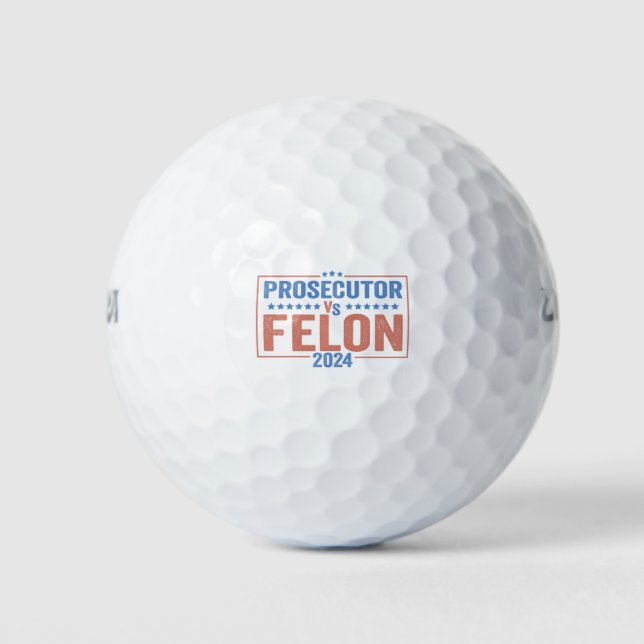 Ankläger Vs Felon - Amerikanische Wahl 2024 Golfball (Vorderseite)