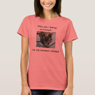 Anklageschrift, keine Hunde Shirt. T-Shirt