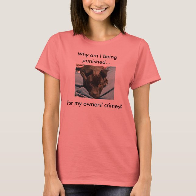 Anklageschrift, keine Hunde Shirt. T-Shirt (Vorderseite)