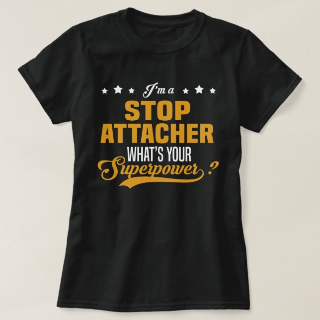 Ankleber stoppen T-Shirt (Design vorne)