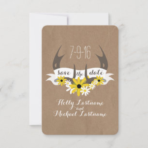 Ankleber + Wildblumen Inspirierte Karton Retten Da Save The Date