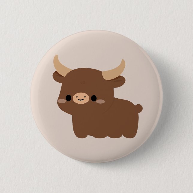 Ankole-Watusi-Kuh Button (Vorderseite)