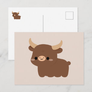 Ankole-Watusi-Kuh Feiertagspostkarte