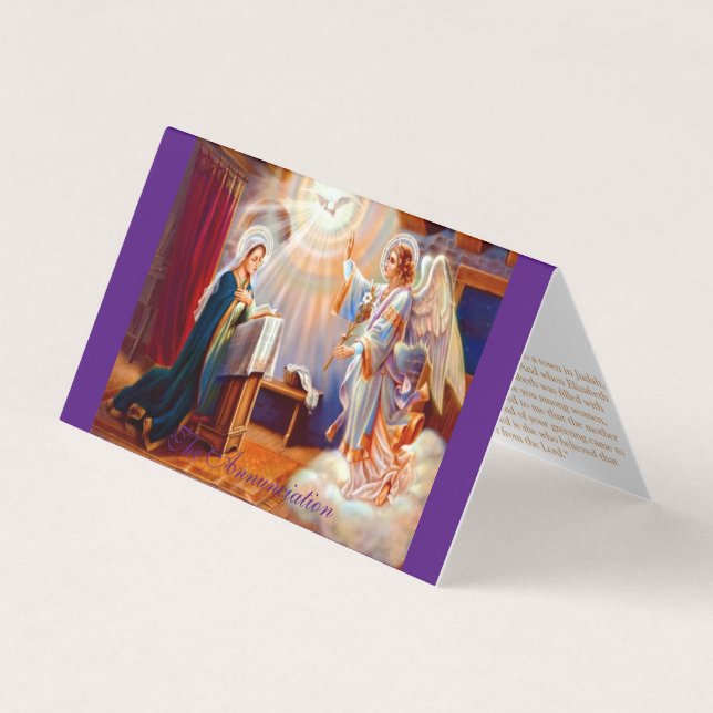 Ankündigung (2) - Gebetskarte Visitenkarten (Vorderseite)