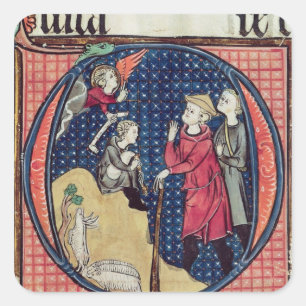 Ankündigung an die Hirten Quadratischer Aufkleber