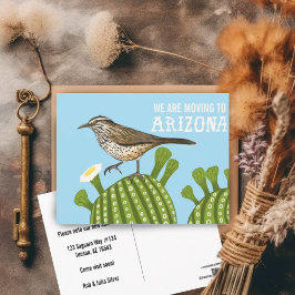 ANKÜNDIGUNG Arizona Saguaro Cactus Wren Postkarte