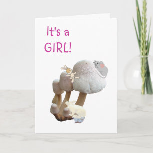 Ankündigung Baby Girl Mushroom Spielplatz