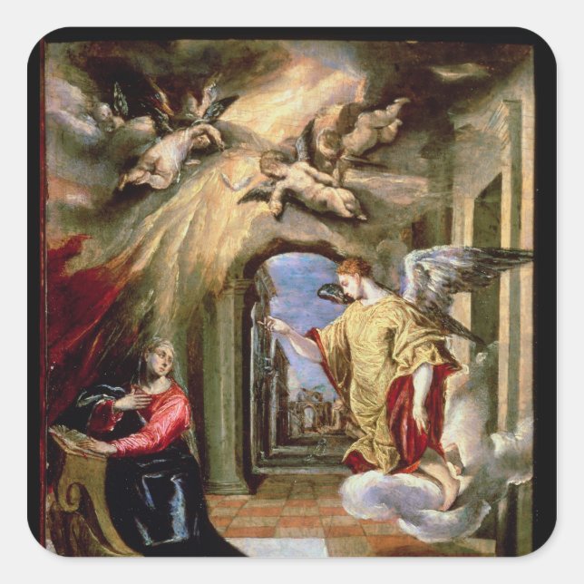 Ankündigung, c.1570-73 quadratischer aufkleber (Vorderseite)