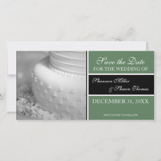 Ankündigung Datum freihalten Foto-Karten {Grün}