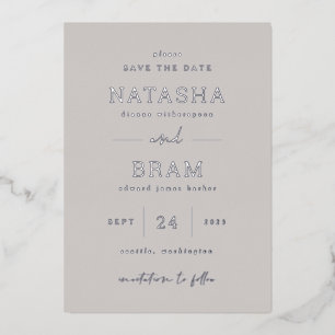 Ankündigung Datum freihalten Hochzeitskarte
