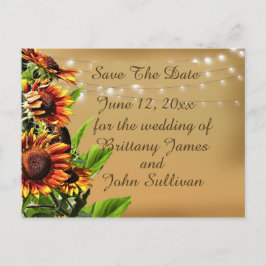 Ankündigung Datum freihalten, Sonnenblumen Postkarte