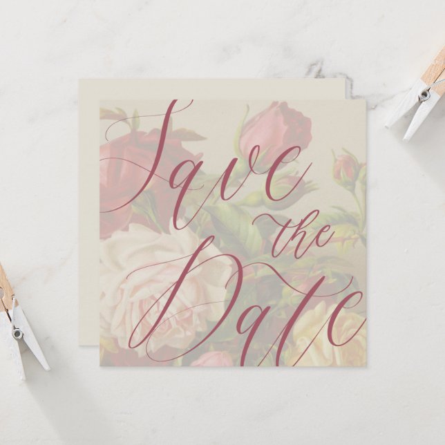 Ankündigung Datum freihalten und Umschlag (Vorderseite/Rückseite Beispiel)