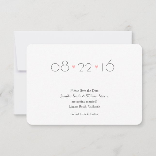 (Ankündigung Datum freihalten von Lover) Save The Date (Vorderseite)